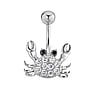 Piercing ventre Metallo chirurgico 316L Zircone