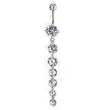 Bellypiercing Surgical Steel 316L Crystal