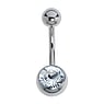 Piercing nombril Acier chirurgical 316L Zircon