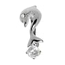 Bellypiercing Surgical Steel 316L Silver 925 zirconia Dolphin