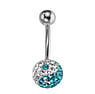 Bellypiercing Surgical Steel 316L Premium crystal Epoxy Yin_Yang Taijitu