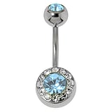 Bellypiercing Surgical Steel 316L Crystal