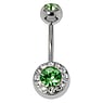 Bellypiercing Surgical Steel 316L Crystal