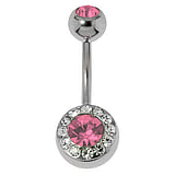 Bellypiercing Surgical Steel 316L Crystal