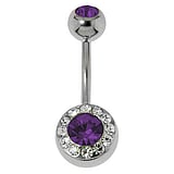 Bellypiercing Surgical Steel 316L Crystal