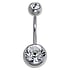 Bellypiercing Surgical Steel 316L Crystal