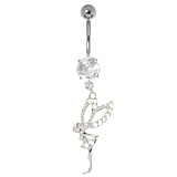 AZARIO LONDON Piercing De Nombril En Acier Chirurgical Anodisé Noir Avec Double Pierre De Cristal De Calibre 14 – Bijoux De Nombril – Acier Chirurgical Incurvé, 14 Gauge - 10mm Length, Pierres En