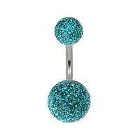 Acrylic belly piercing out of Surgical Steel 316L. Thread:1,6mm. Closure ball:5mm. Bar length:8mm.