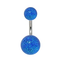 Acrylic belly piercing out of Surgical Steel 316L. Thread:1,6mm. Closure ball:5mm. Bar length:8mm.