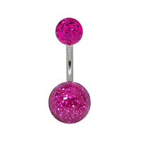 Acrylic belly piercing out of Surgical Steel 316L. Thread:1,6mm. Closure ball:5mm. Bar length:8mm.