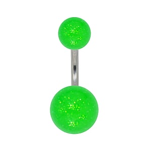 Acrylic belly piercing Surgical Steel 316L Acrylic glass