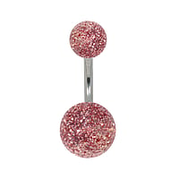 Acrylic belly piercing out of Surgical Steel 316L. Thread:1,6mm. Closure ball:5mm. Bar length:8mm.