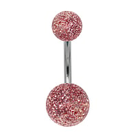 Acrylic belly piercing out of Surgical Steel 316L. Thread:1,6mm. Closure ball:5mm. Bar length:10mm.