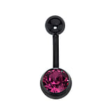 Bioplast belly piercing Bioplast Crystal Surgical Steel 316L