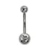 Piercing nombril Acier chirurgical 316L Cristal