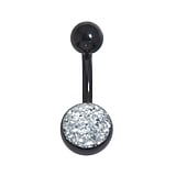 Bellypiercing Surgical Steel 316L Black PVD-coating Epoxy