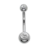 Piercing ventre Metallo chirurgico 316L Cristallo