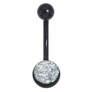 Bellypiercing Surgical Steel 316L Black PVD-coating Epoxy