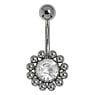 Bellypiercing Surgical Steel 316L Crystal Flower