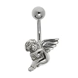 Belly piercing Surgical Steel 316L Silver 925 Angel Wings