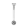 Piercing du nombril bioplast Argent 925 Acier chirurgical 316L Bioplast Zircon Coeur Amour