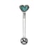 Piercing du nombril bioplast Argent 925 Acier chirurgical 316L Bioplast mail Coeur Amour