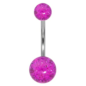 Acryl navelpiercing Chirurgisch staal 316L Acryl