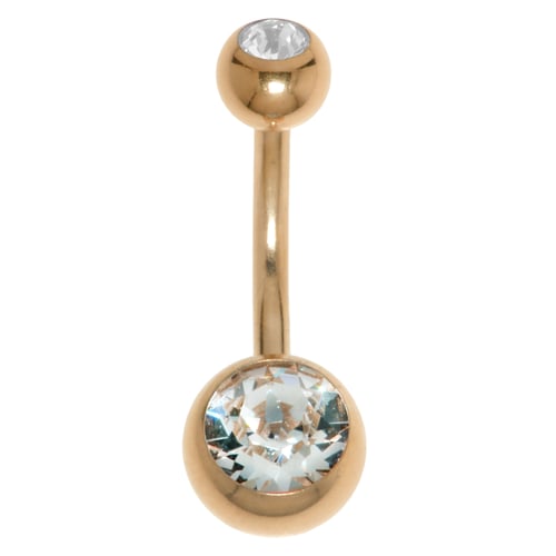Gold plated online belly bar