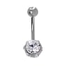 Bellypiercing Surgical Steel 316L Crystal