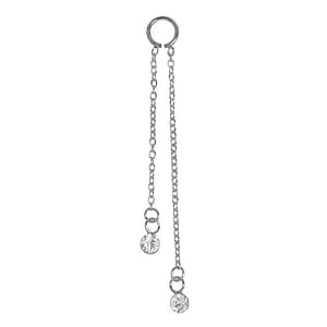 navelpiercing-hangertjes Zilver 925 Kristal