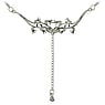 Belly chain Crystal silver-plated brass Salamander Gecko Lizard