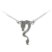 Belly chain with Crystal and silver-plated brass. Length:65-100cm. Adjustable length.  Dragon