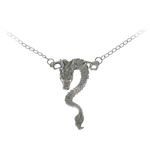 Belly chain Crystal silver-plated brass Dragon
