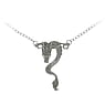 Belly chain Crystal silver-plated brass Dragon