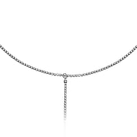 Buikketting uit Staal met PVD laag (goudkleurig) en Kristal. Lengte:36cm/80cm. Breedte:2mm. Lengte verstelbaar. Glanzend. Steen/stenen met vatting gefixeerd.