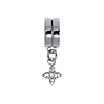 Charm Stainless Steel Crystal Flower Cross