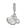 Charm Plata 925 Circonita Corazn Amor Eternidad Lazo Eternal