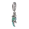 Charm Silver 925 Enamel zirconia Eagle Bird Stork