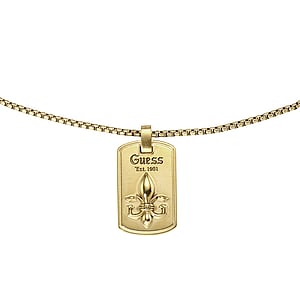 GUESS Necklace Stainless Steel PVD-coating (gold color) Leaf Plant_pattern