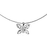 Halsketting Zilver 925 Premium kristal vlinder