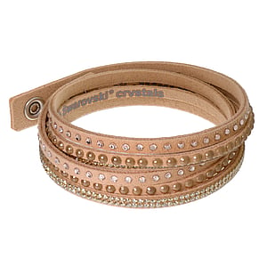 Armband Premium Kristall Alcantara Edelstahl Messing