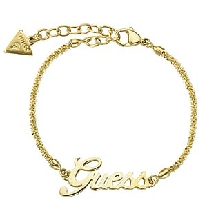 GUESS Pulsera Acero fino Revestimiento PVD (color oro) Letra Nmero Cifra