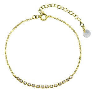 Silver bracelet Silver 925 Premium crystal PVD-coating (gold color)