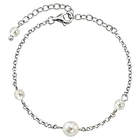 Bracelet de perles en Argent 925. Longueur:15-20cm. Longueur ajustable.