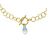 Halskette Silber 925 PVD Beschichtung (goldfarbig) Premium Kristall
