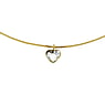 Kinder Halskette Silber 925 PVD Beschichtung (goldfarbig) Premium Kristall Herz Liebe