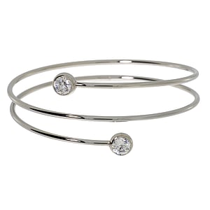 Pulsera Acero fino Circonita Espiral