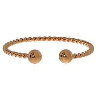 Bangle out of Stainless Steel with Gold-plated. Diameter:60mm. Bendable for adjustment and for wearing.