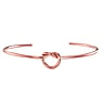 Bracelet rigide Acier inoxydable Revêtement PVD (couleur or) Coeur C?ur Amour Noeud