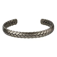 Bracciale in Acciaio inox. Larghezza:8mm. Diametro:55mm. Flessibile ed adattabile.  Eterno Eterna Passante Infinto Eternit Infinit Immensit Intrecciato Tortuoso 8